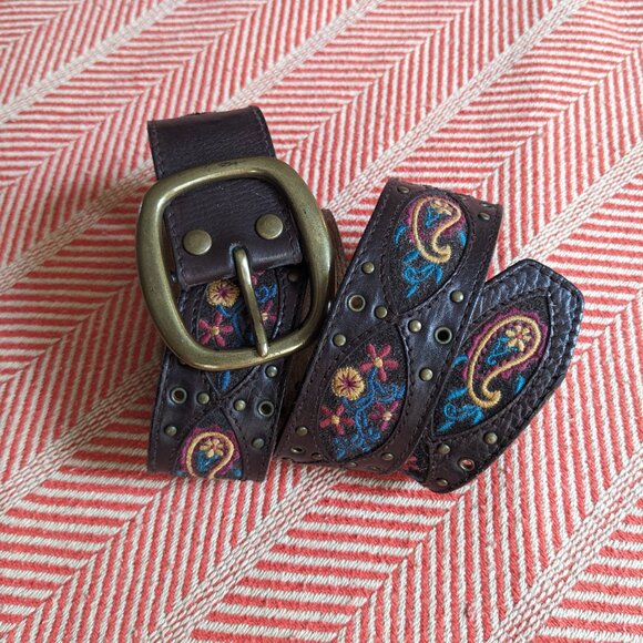 Lucky Brand Embroidered Belt Size Medium - Picture 1 of 5